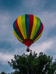 Naklejka premium Balloon with colored strips