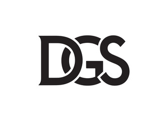 Elegant dgs monogram logo design featuring interlocking serif letters for a brand identity