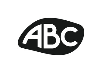 Classic abc logo for branding and media identification