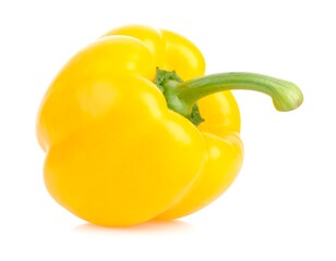 Single yellow bell pepper