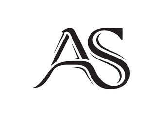 Elegant as monogram logo design for branding and identity