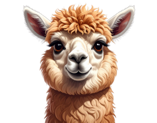 Funny alpaca PNG