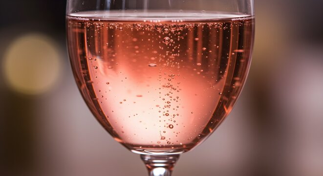 Pink sparkling wine glass - Powered by Adobe