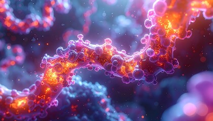 Vibrant Microscopic Biology Science Background