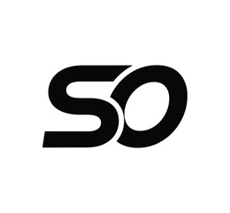 Bold so logo monogram clean typography modern lettermark design