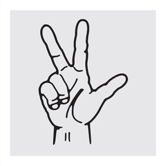 hand sign vector