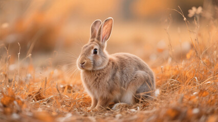 Fototapeta premium rabbit in the grass