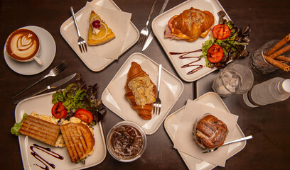 sandwich buffet stylish coffee shop in the centre of Bangkok