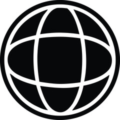 Naklejka premium Global network icon representing connectivity and internet access a modern symbol for worldwide communication and information exchange