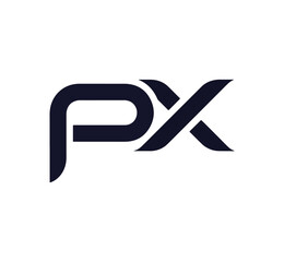 Modern px logo design clean geometric typography for digital branding and technology