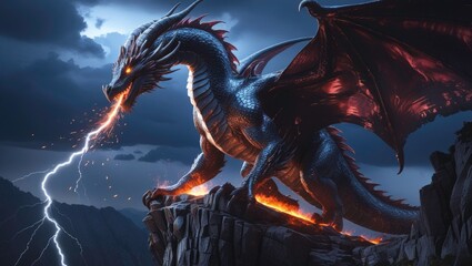 Obraz premium dragon in the night