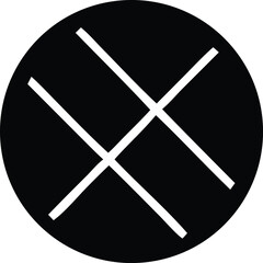 Modern geometric circle logo design with intersecting white lines abstract symbol art minimalist graphic element concept