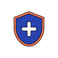 Fototapeta premium health protection icon outline editable stroke line drawing eps