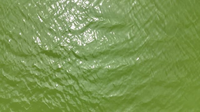 Abstract fluid surface video background with light reflections and subtle ripples creating a sense