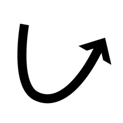 Wavy rightward arrow — organic flow and informal direction element for creative layouts.