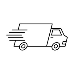 vector delivery truck icon