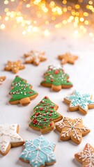 Christmas cookies decorated with icing
