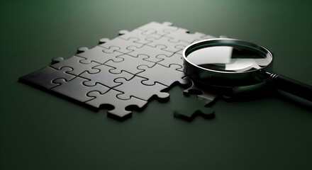 Solve your puzzle with this stylish magnifying glass and find solutions fast for your business problems