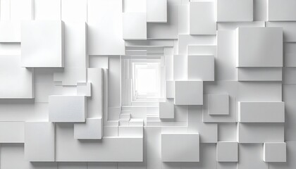 Abstract gray and white seamless cube pattern with a 3D geometric design