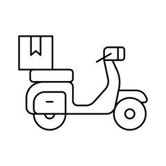 delivery bike icon in transparent background