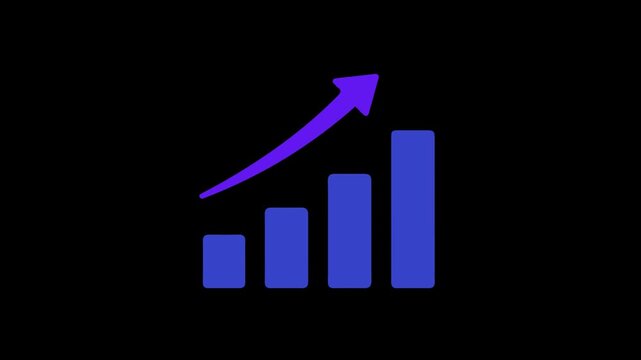 Profit growth animation.  business, finance, explainer type video