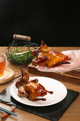 Hakka Salt-Baked Pigeon Traditional Chinese Cuisine Ready to Eat Crispy Golden Roasted Bird Meal