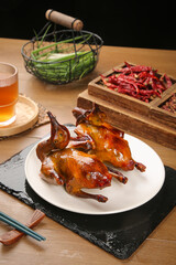 Hakka Salt-Baked Pigeon with Crispy Skin - Traditional Chinese Cooked Meal Ready to Eat