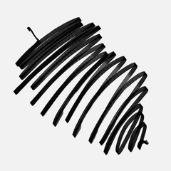 black and white cable on white