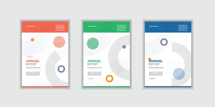 Brochure, annual report, flyer design templates. Modern creative book cover set template. A4 size book cover template for annual report, 