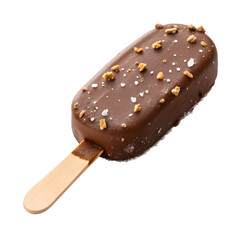 Chocolate ice cream isolated on white background