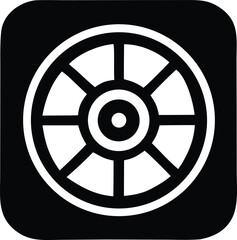Obraz premium Geometric circular symbol represents strength security and protection circular emblem design with radial spokes