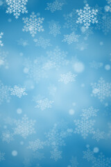 Christmas background blue pattern with copyspace copy space in winter card snow flakes snowflakes wallpaper portrait format