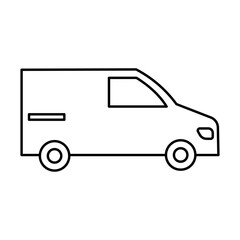 van transport, car vector illustration in transparent background