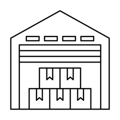 warehouse package vector icon