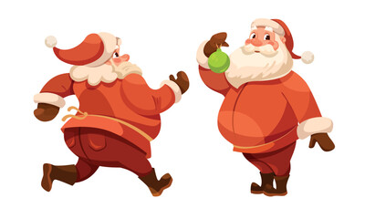 Cheerful and delightful Santa Claus Characters for joyous Holiday Celebrations and festivities