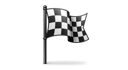 Fototapeta premium Checkered Flag Symbolizing Achievement and Victory in Racing Competitions and Celebrations