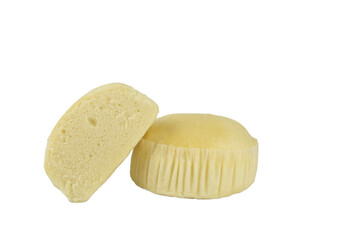 Steamed Cheese Cake Delicious Asian Dessert White Background Food Photography