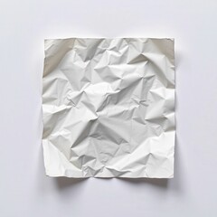 Crumpled White Paper Texture Background for Creative Projects