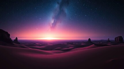 sunset in the desert