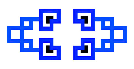 Obraz premium Blue Abstract Geometric Shape