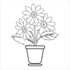 blooming flowers with leaves