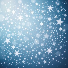 Blue Background with Shimmering Stars and Sparkles in a Gradient