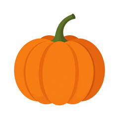 vibrant orange pumpkin illustration isolated on white background.