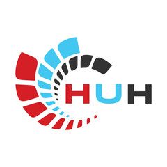 HUH letter design. HUH letter technology logo design. HUH Monogram logo design for an entrepreneur and business.