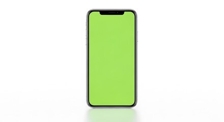 Modern smartphone with chroma key screen for app development and advertising
