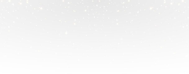 Christmas background with white powder dust light in PNG format. Magical, shining white dust with fine sparkling particles gently falling. A fantastic shimmer effect perfect for festive and winter