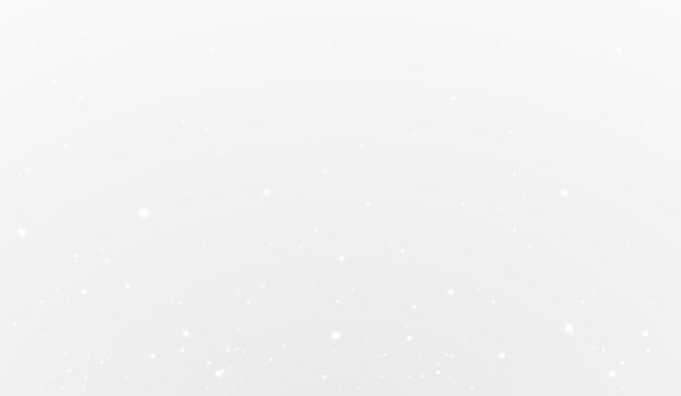Christmas background with white powder dust light in PNG format. Magical, shining white dust with fine sparkling particles gently falling. A fantastic shimmer effect perfect for festive and winter