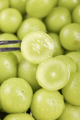 Fresh Green Grapes from Guizhou China Close-up with Natural Juice and Crystal Clear Details
