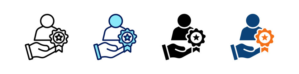 Welcome Badge All In One Icon Multi Styles Vector Set