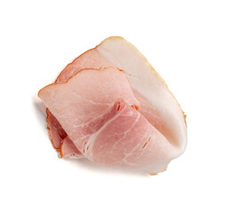 Baked Pork Slices Isolated, Roasted Sliced Loin, Tenderloin Ham Pieces, Boiled Meat Fillet Cuts